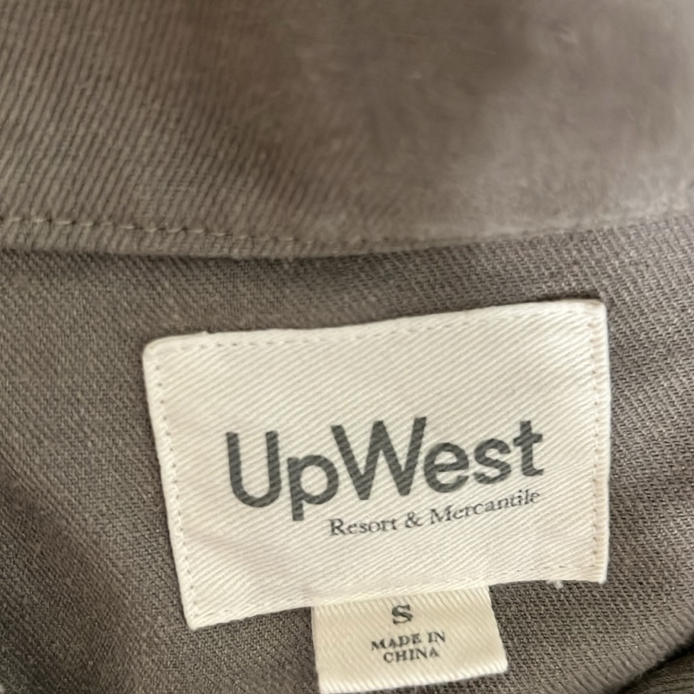 Upwest Ecohemp Twill Cropped Utility Jacket Taupe Nwt Sustainable Hemp Blend Sm — image 6 of 8